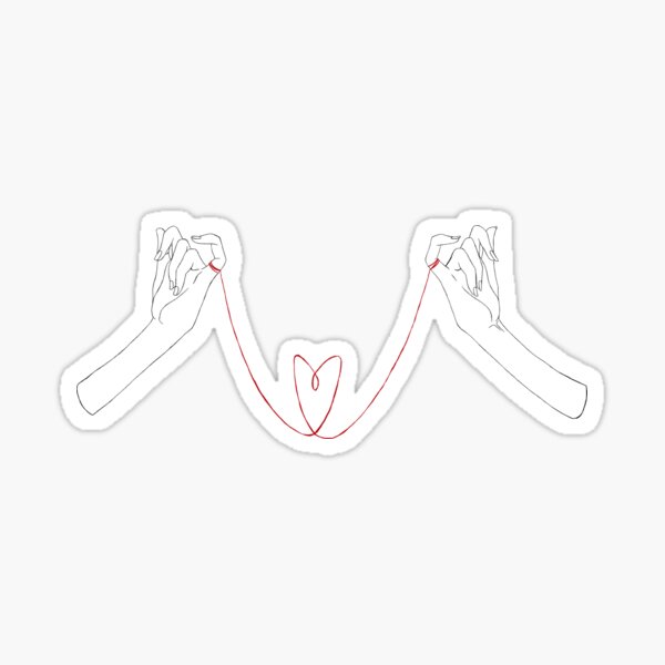 "Red string of fate" Sticker for Sale by kloda Redbubble