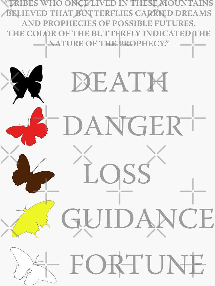 "Totem/butterflies meanings until dawn" Sticker for Sale by athelstan