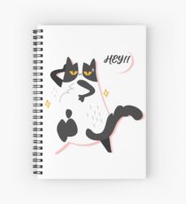 Hey Cat Call Spiral Notebook