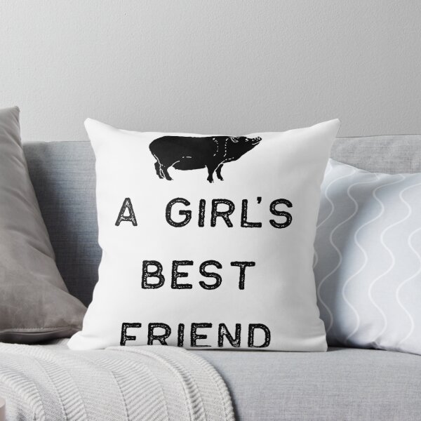 Item preview, Farming Shirt Girls Best Friend Pig Black Cute Gift Farm Country USA designed and sold by threadsmonkey.