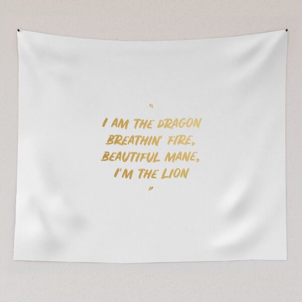 Item preview, I am the dragon breathin’ fire, beautiful mane, I’m the lion designed and sold by Alpha-design.