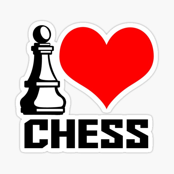 I LOVE CHESS Sticker