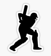 Cricket Sport Bat Ball Sticker