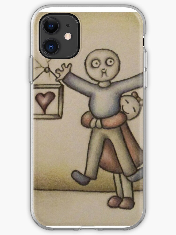 Cute Cartoon Drawing Of Girl Hugging Boy Iphone Case Cover By