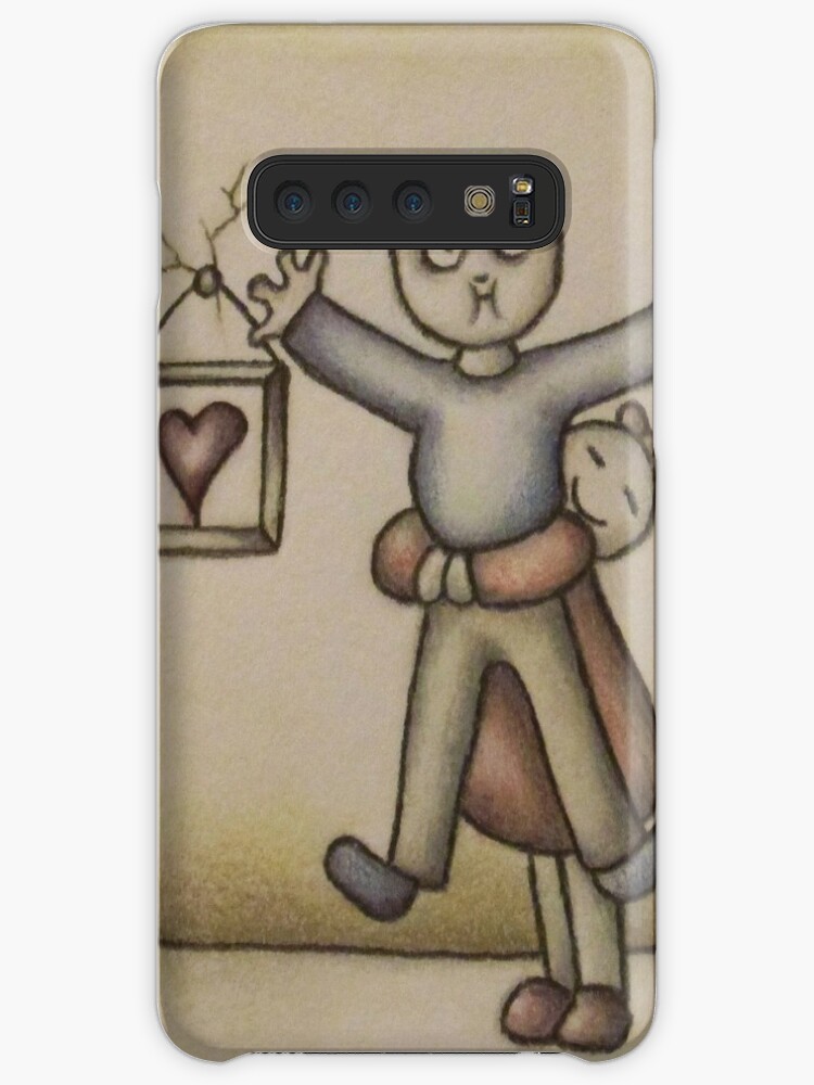 Cute Cartoon Drawing Of Girl Hugging Boy Case Skin For Samsung