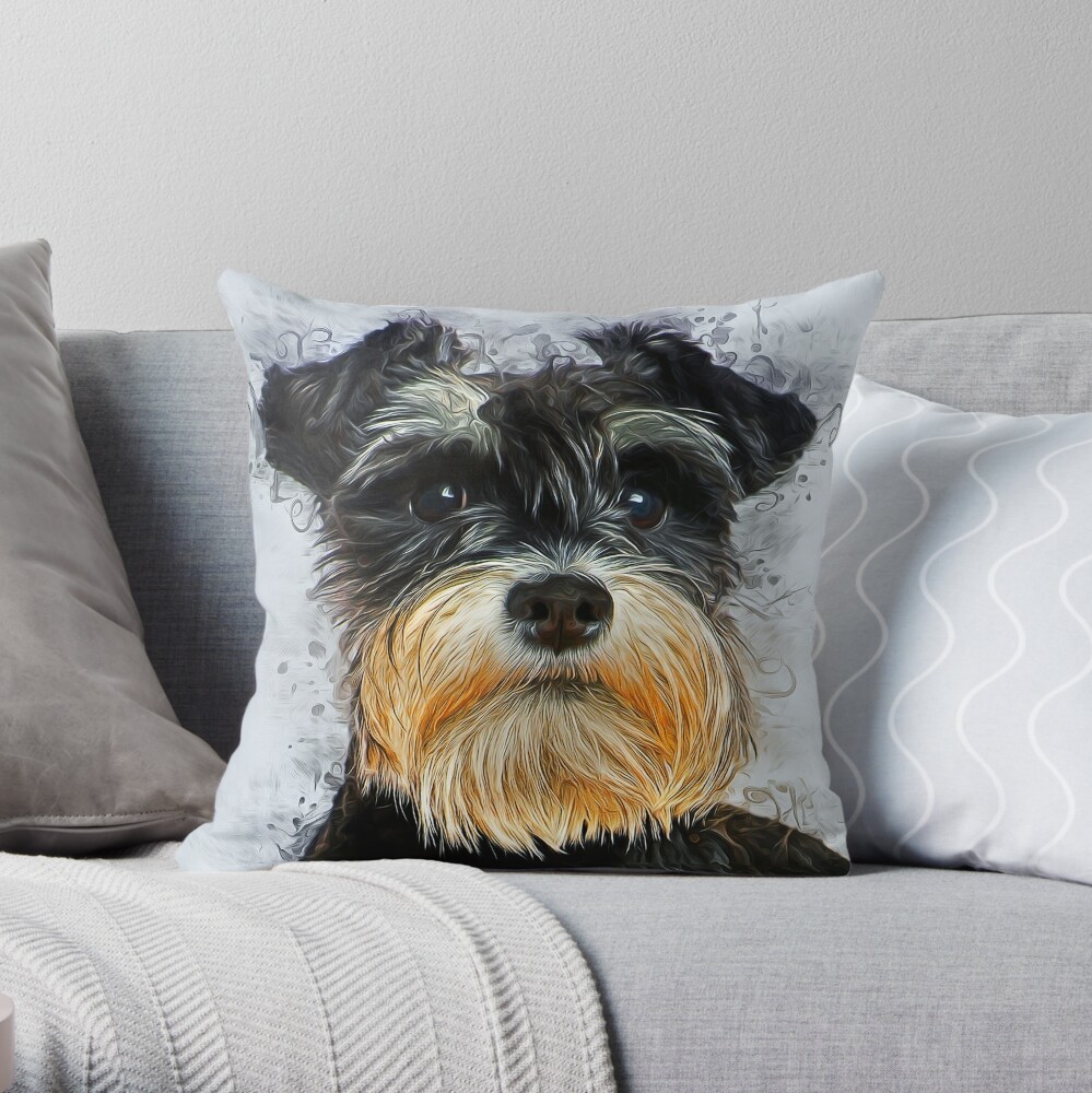 miniature schnauzer pillow