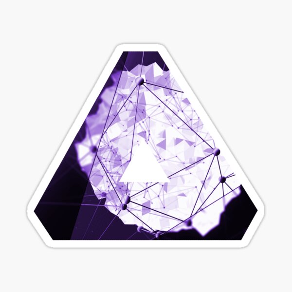 Abstract Geometry: Poison Violet (Dark Purple/Violet) Sticker