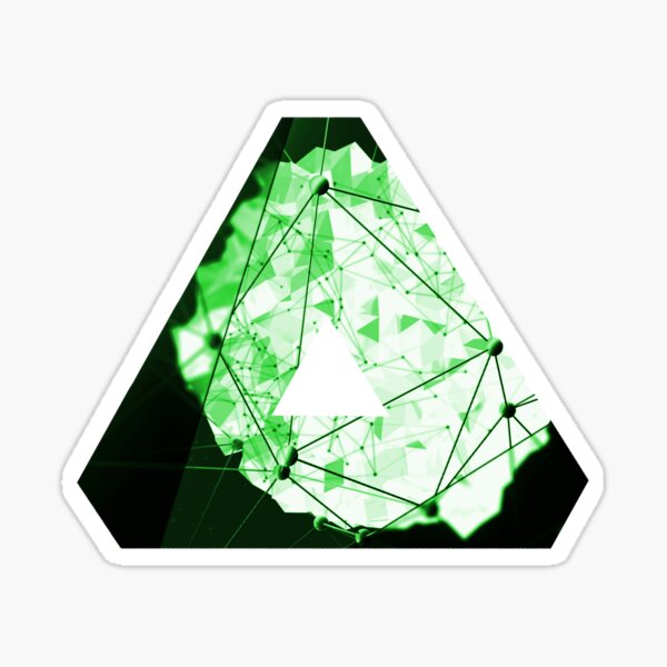 Abstract Geometry: Neon Forest (Dark Green) Sticker