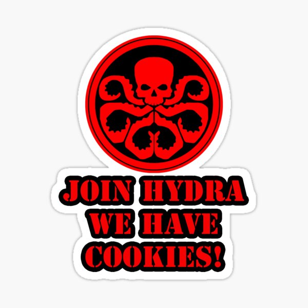 "Join Hydra We Have Cookies!" Sticker by SpiderReviewer Redbubble