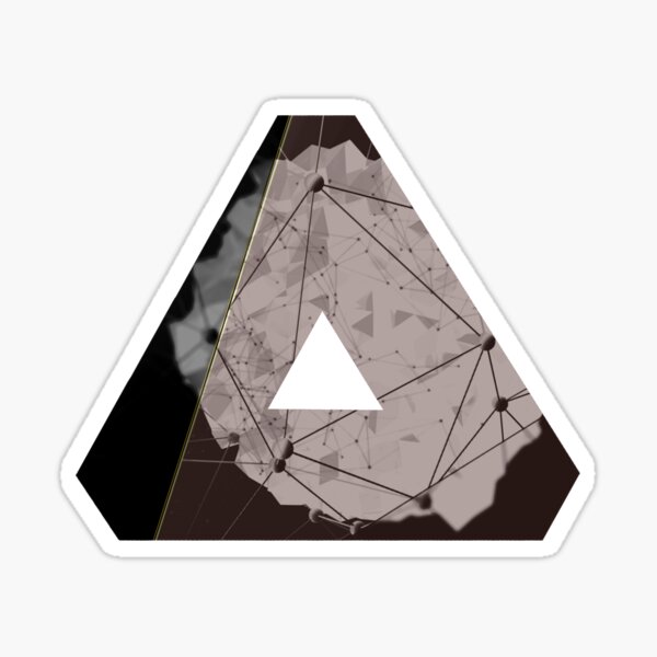 Abstract Geometry: Metallic City (Brown/Gold) Sticker