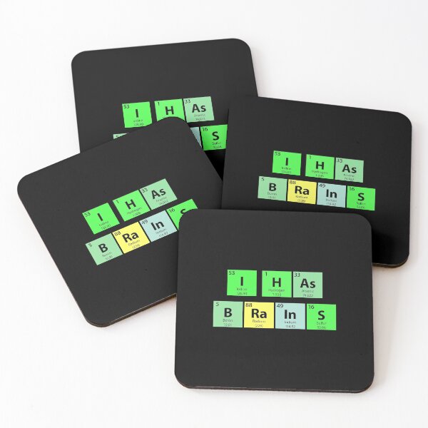 Item preview, I Has Brains Periodic Table designed and sold by Gold Wings Tees.