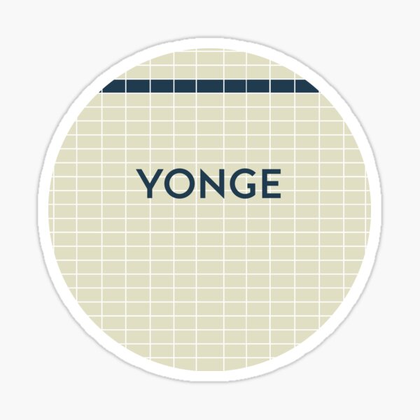 YONGE Subway Station Sticker