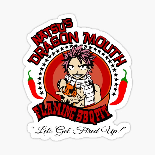 Natsu BBQ FairyTale Anime Sticker