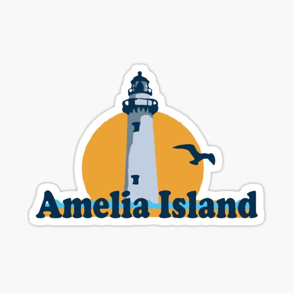 AI Amelia Island Oval Black car bumper sticker decal 5/" x 3/"