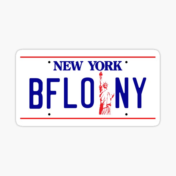 Buffalo License Plate Sticker