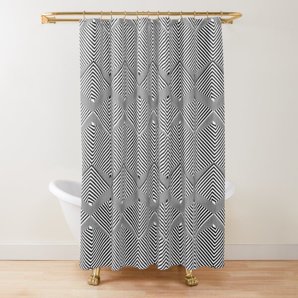 optical illusion pattern Shower Curtain