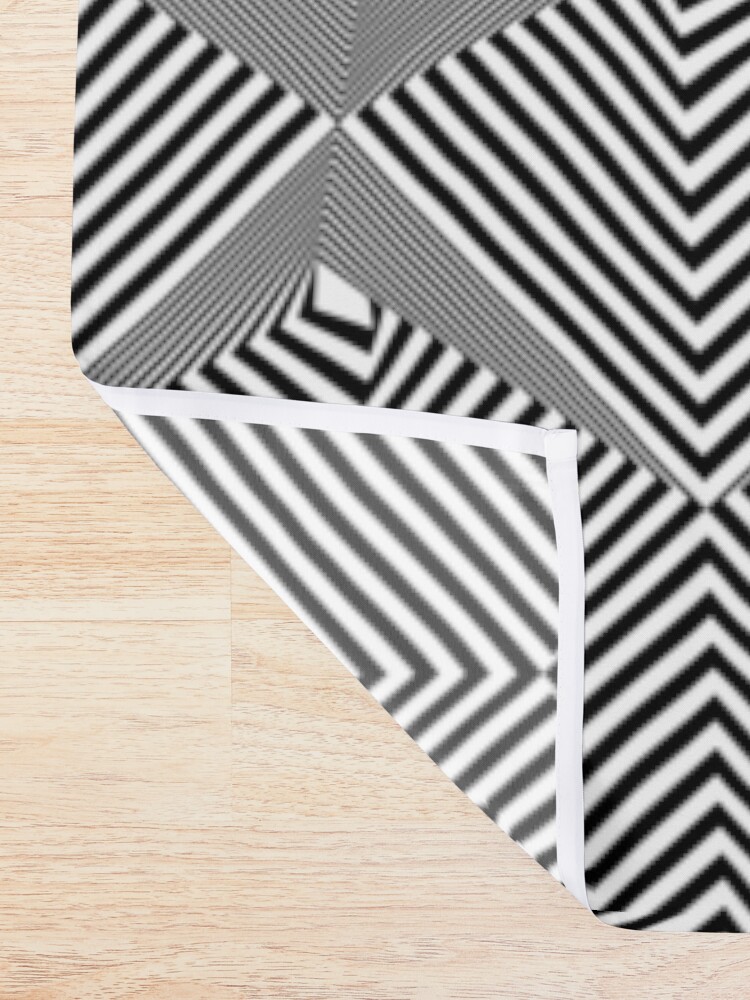 Alternate view of optical illusion pattern Shower Curtain