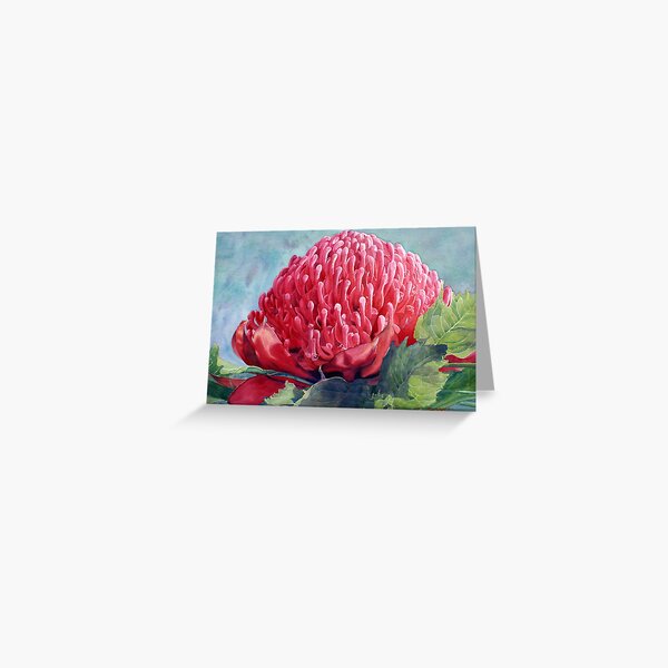 Red Waratah Greeting Card