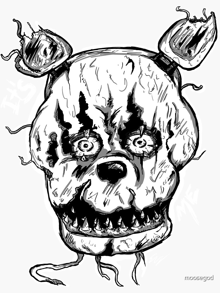 Print nightmare fredbear scary fnaf coloring pages