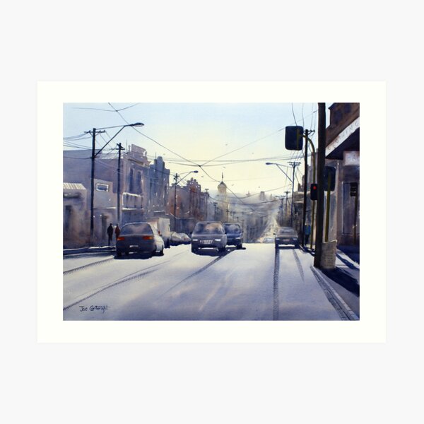 Early Morning Bridge Street, Melbourne Art Print