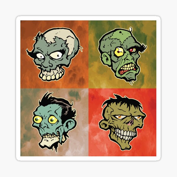 The Walking Heads Sticker