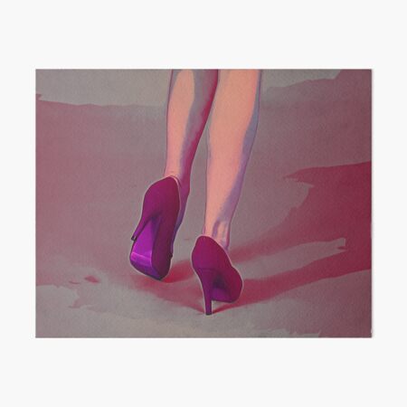 Walking with Heels. Art Board Print