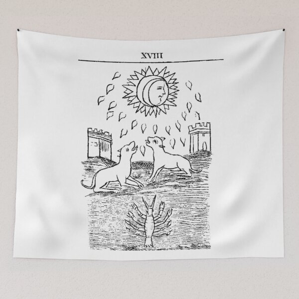 Item preview, Tarot The Moon 18 designed and sold by Talismania.