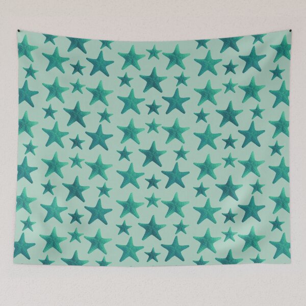 Item preview, Turquoise starfishes #1 designed and sold by EmmeBi-graphic.