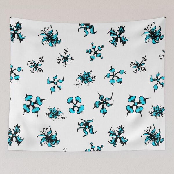 Item preview, Various Flowers Turquoise designed and sold by Kim Gauge.