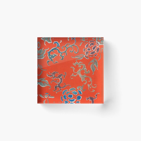 Item preview, Floral pattern Red -  Watanabe Seitei - Japanese art designed and sold by Bebichic.