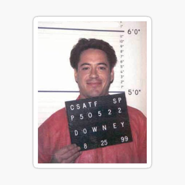 Item preview, robert downey jr. mugshot designed and sold by tboye.