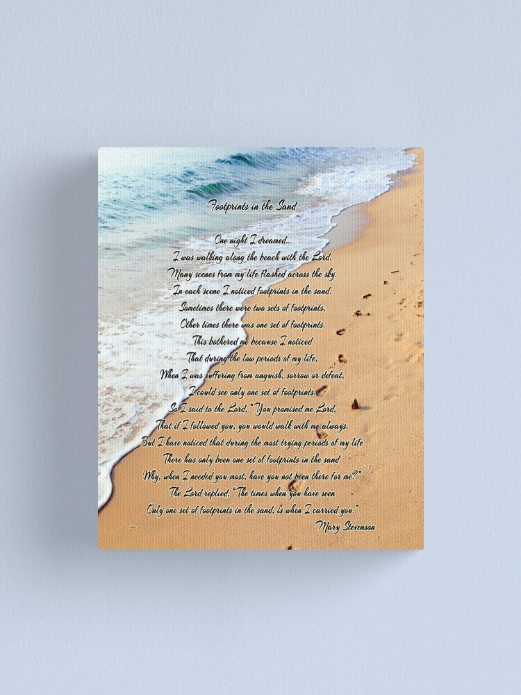 Alternate view of FootPrints in the Sand Canvas Print