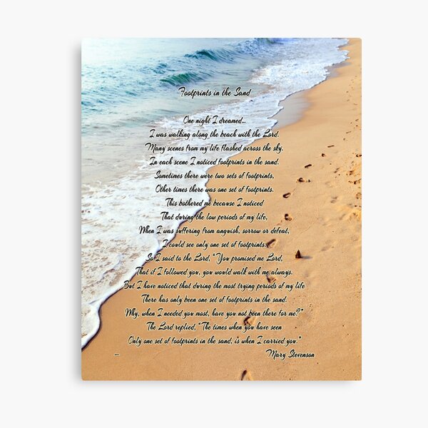 FootPrints in the Sand Canvas Print