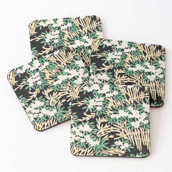 Item preview, Black Floral pattern -  Watanabe Seitei - Japanese art designed and sold by Bebichic.