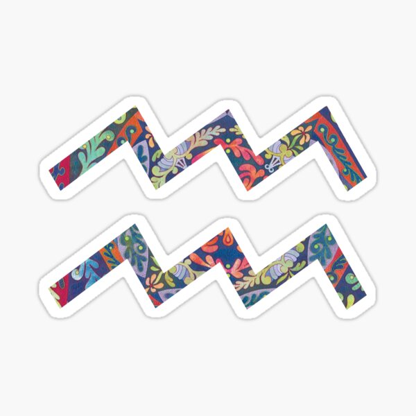 Aquarius Star Sign Sticker