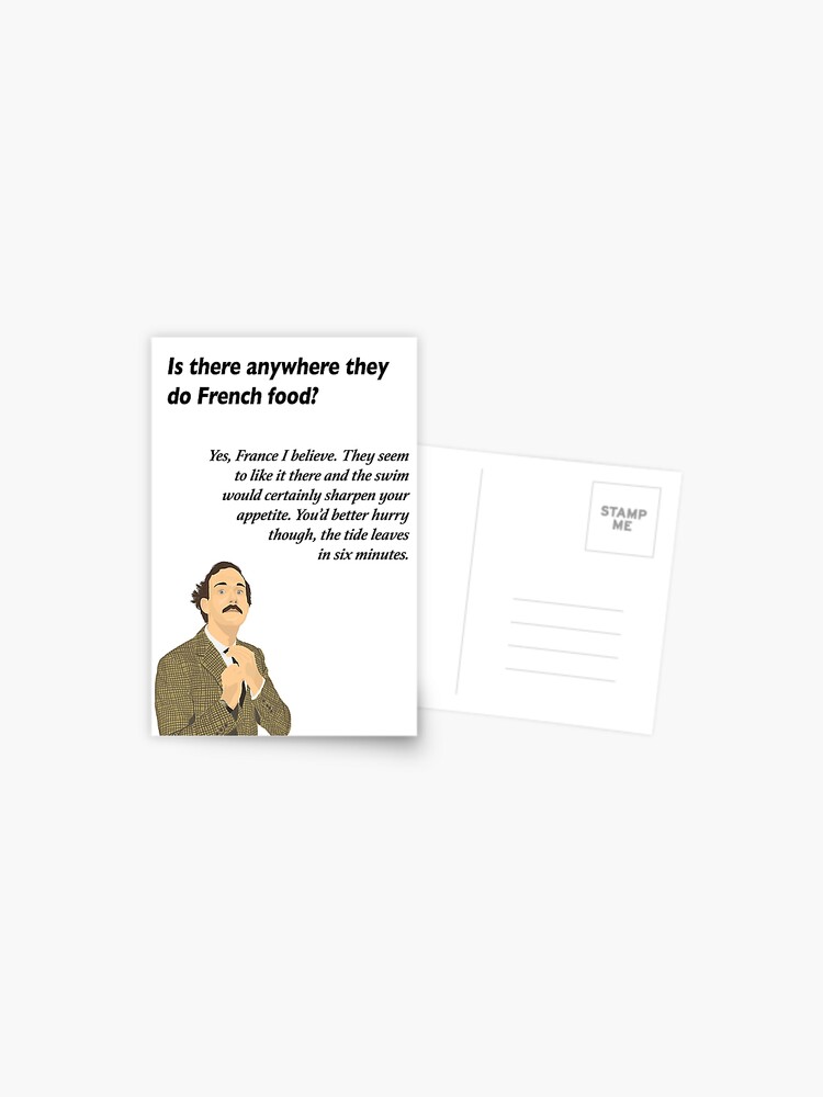 Basil Fawlty French Food Quote Postcard