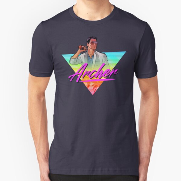 Archer - Vice 80s triangle design Slim Fit T-Shirt