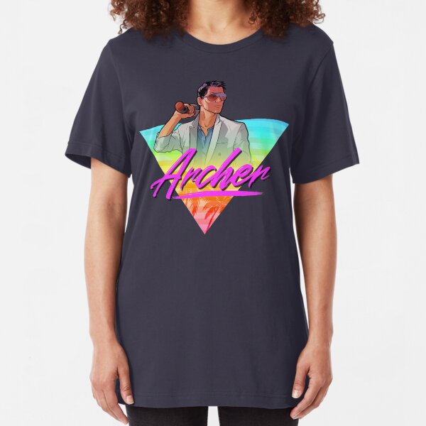 Archer - Vice 80s triangle design Slim Fit T-Shirt