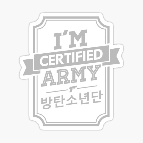 Zertifizierte BTS ARMEE Sticker