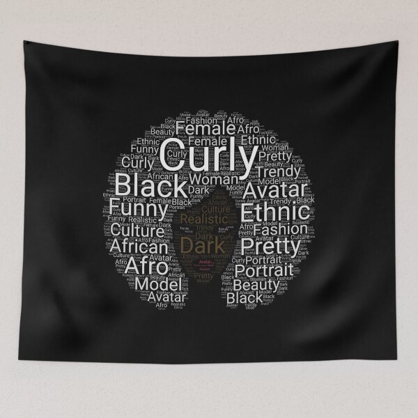 Item preview, Afro Word Cloud Natural Hair design Gift Black History Month designed and sold by D-C-Designs.