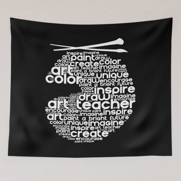 Item preview, Funny Art Teacher Apreciation print Gift Word Cloud Palette designed and sold by D-C-Designs.