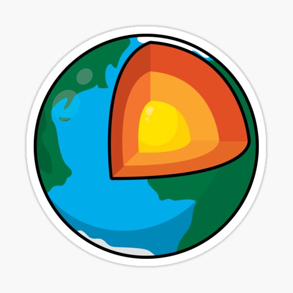 Center of the Earth Sticker