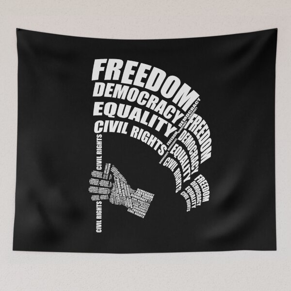 Item preview, Civil Rights Word Cloud graphic, March for Justice print Gift designed and sold by D-C-Designs.