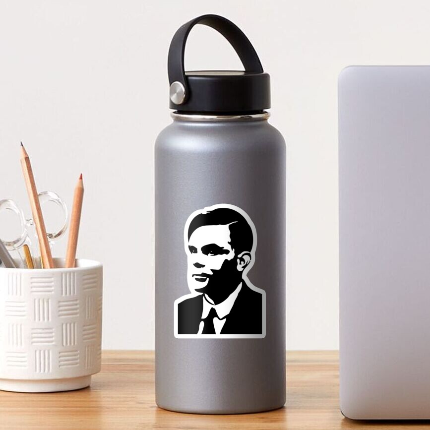 Black and White Turing Sticker