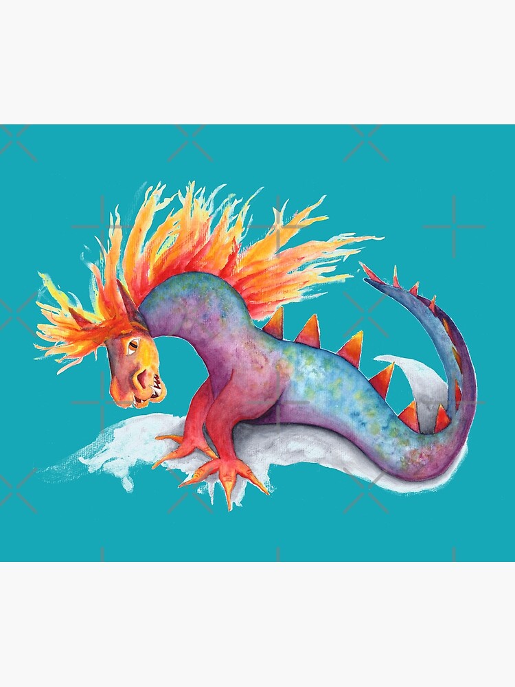 Rainbow dragon snake watercolor by nobelbunt