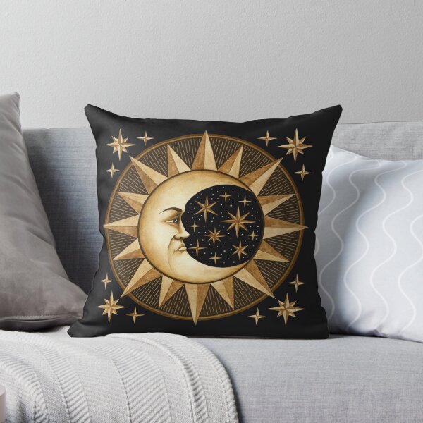 Ancient Moon Throw Pillow