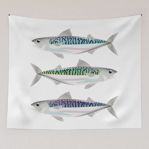 Item preview, Colourful Mackerel designed and sold by ZolinStudio.