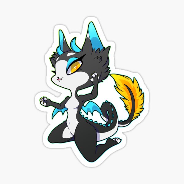 Spliced Cat Dragon Sticker