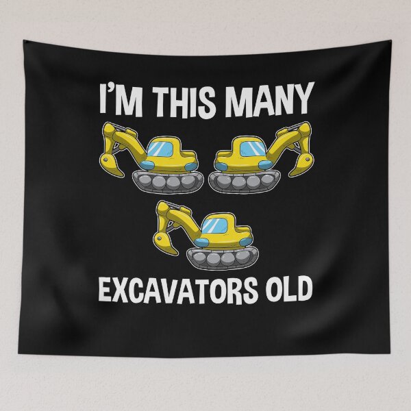 Item preview, I'm This Many Excavators Old 3 Birthday Gift designed and sold by BornDesign.