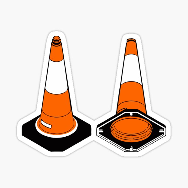 Item preview, orange and black Traffic cones safety pylons designed and sold by SofiaYoushi.